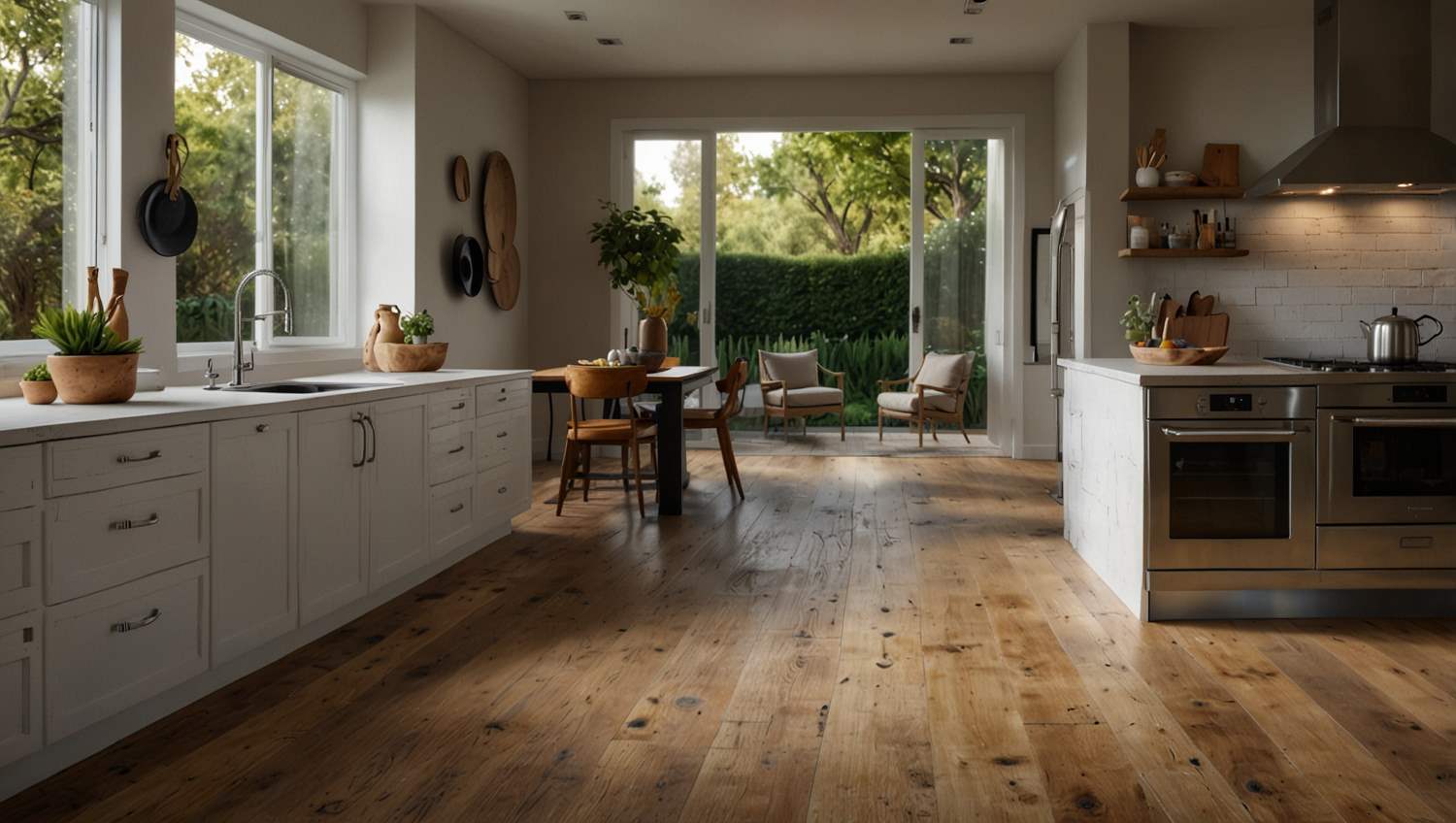 Engineered wood flooring kitchen installation in Mokena IL for residential and commercial spaces