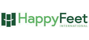 Happy Feet flooring logo featured by The Floor 4U in Frankfort, IL. Known for stylish and durable waterproof vinyl plank flooring options.