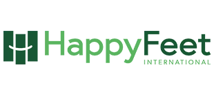 Happy Feet flooring logo featured by The Floor 4U in Frankfort, IL. Known for stylish and durable waterproof vinyl plank flooring options.