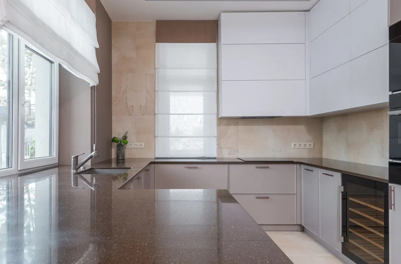 Granite and quartz countertops installed by The Floor 4U in a Mokena, IL kitchen