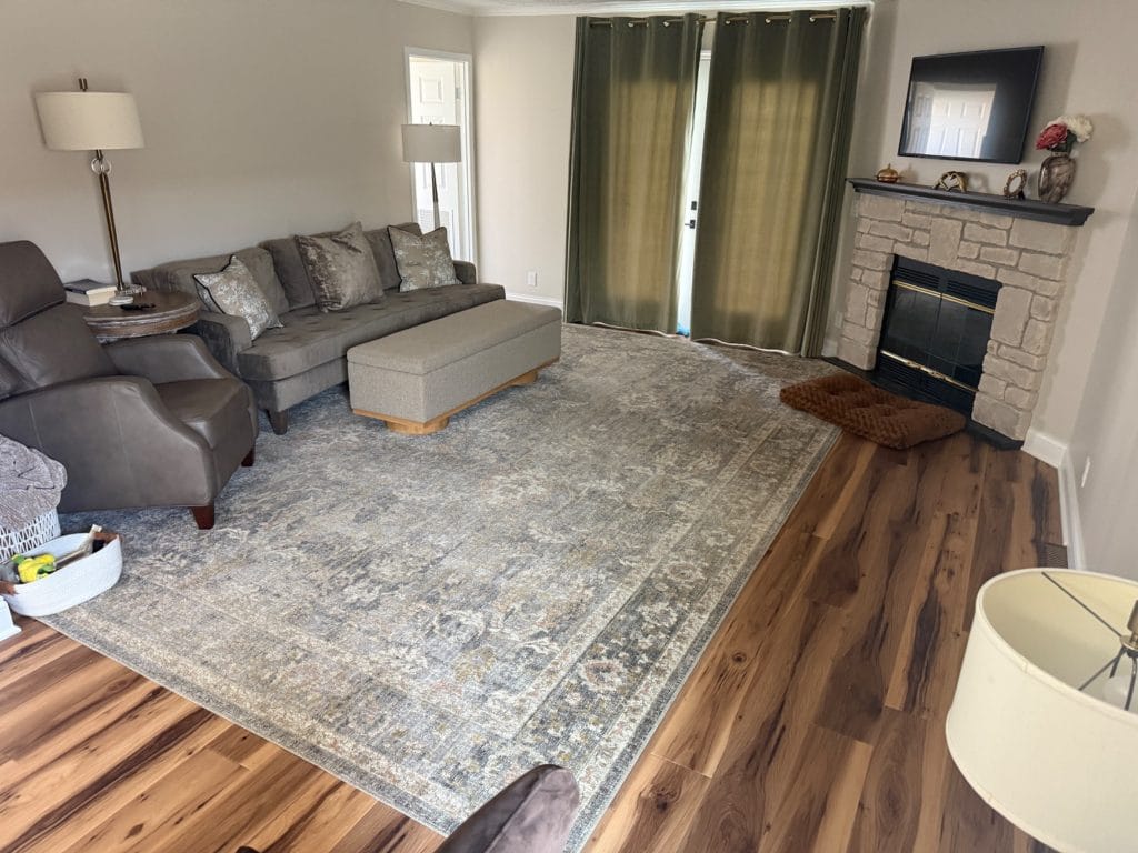how long does LVP flooring last Frankfort IL living room installation