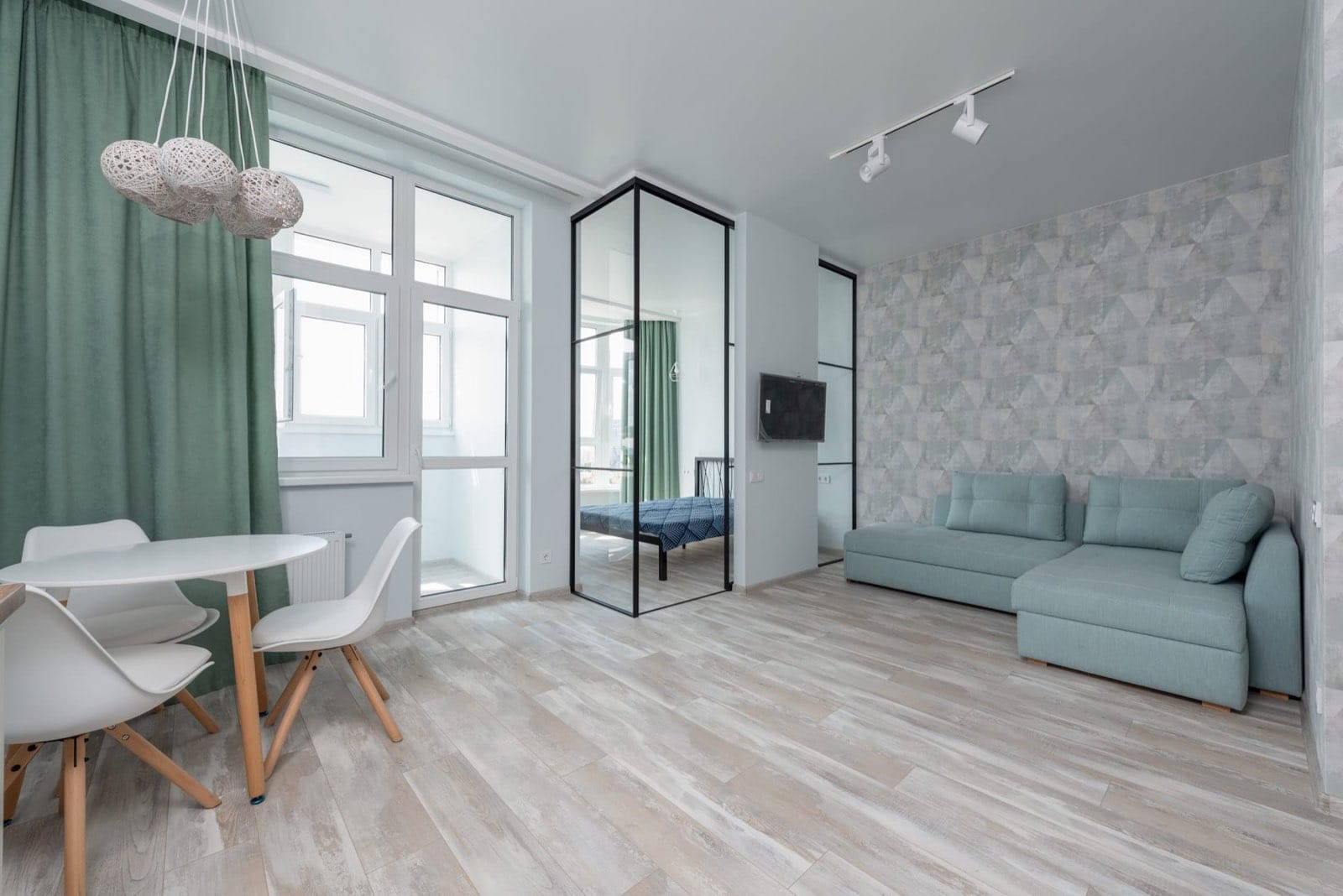 Light-tone laminate flooring installed in a Frankfort IL home