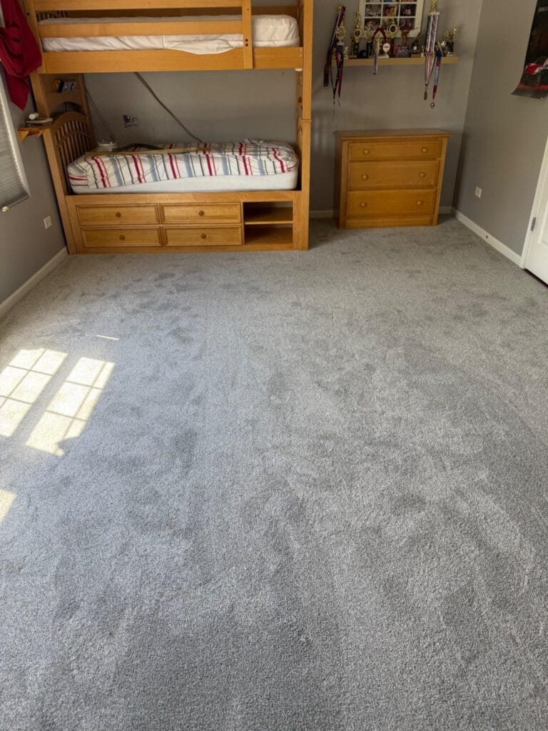New DreamWeaver Palmetto Water Lilly carpet installed in BrookStone Springs Manhattan IL home by Floor 4U.